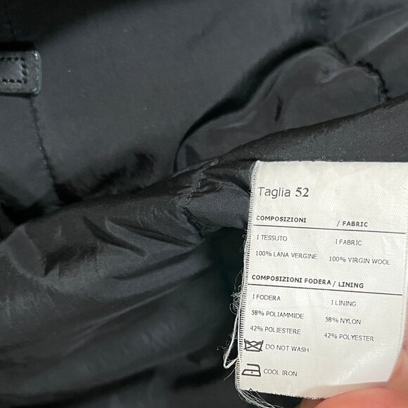 Loro Piana Storm System Zelander High Tenacity for Harry Rosen Wool Coat Size 52 - Picture 10 of 16